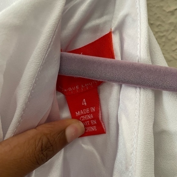 Nwt Monique Lhuillier Sz 4 white jumpsuit bachelorette party bride - Picture 9 of 10